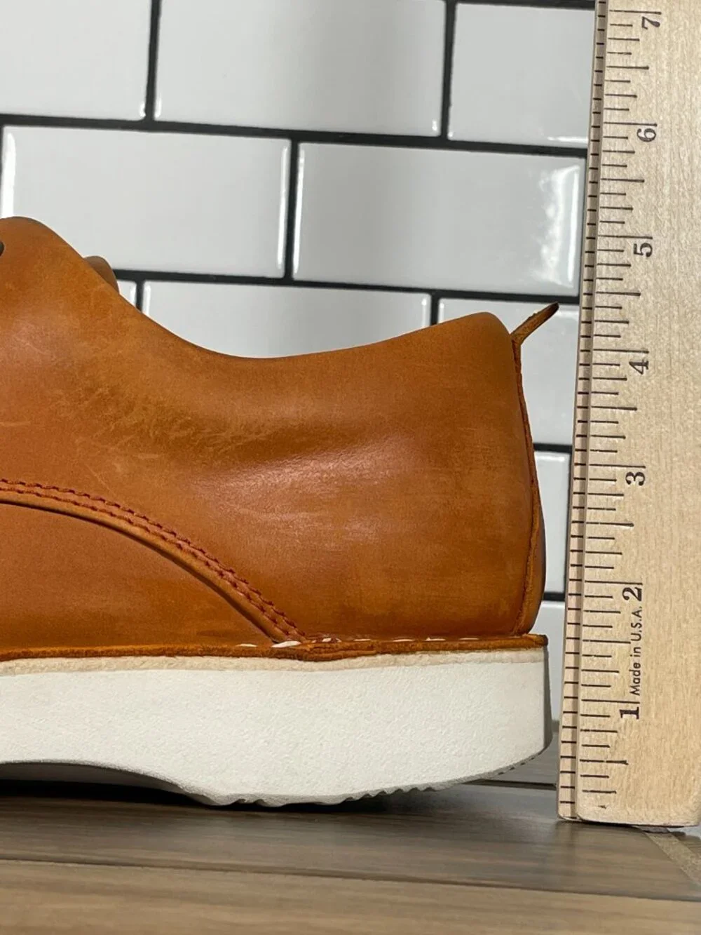 samuel hubbard Free Shoes Mens Size 10.5 Light Brown Leather Vibram Derby Oxford